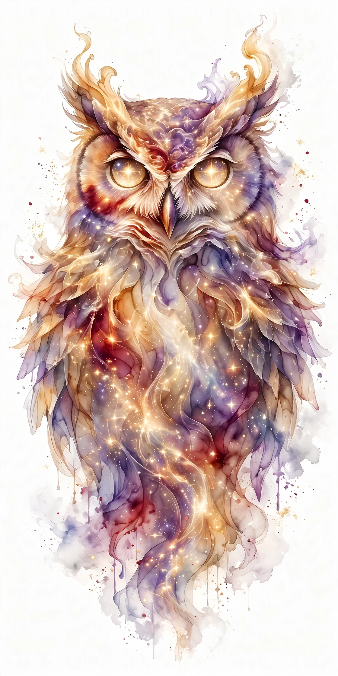 Candle — Owl totem painting