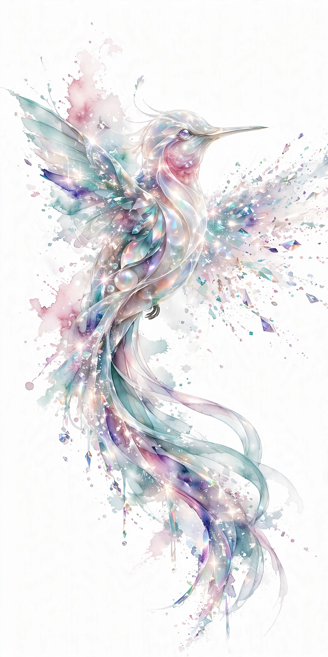 Jewel — Hummingbird totem painting