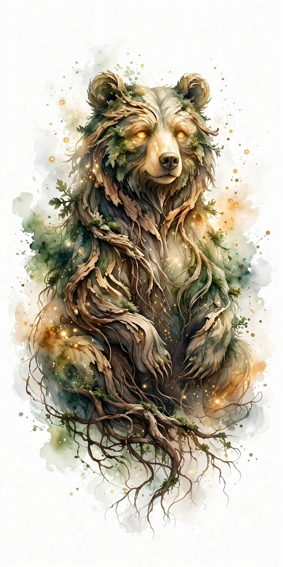 Oak — Bear totem painting